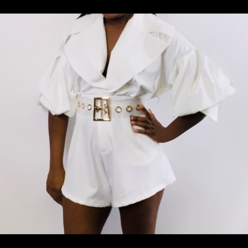 Sexy trendy off white romper